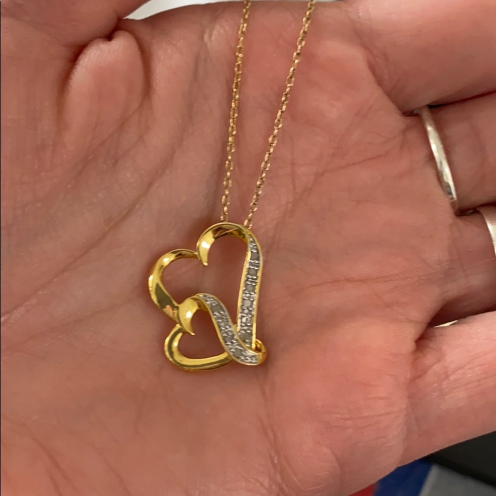Double heart necklace